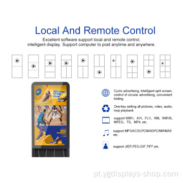 Suporte para brochura da estação de carregamento LCD de 32 polegadas